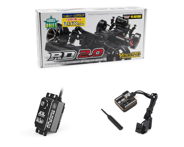 Combo Yokomo RD2.0 1:10 Drift Car w/ AGFRC Servo & Yokomo Gyro