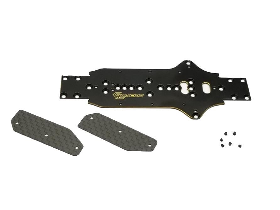 GLA-V2 Narrow Brass Chassis - GL Racing | Wolfram RC